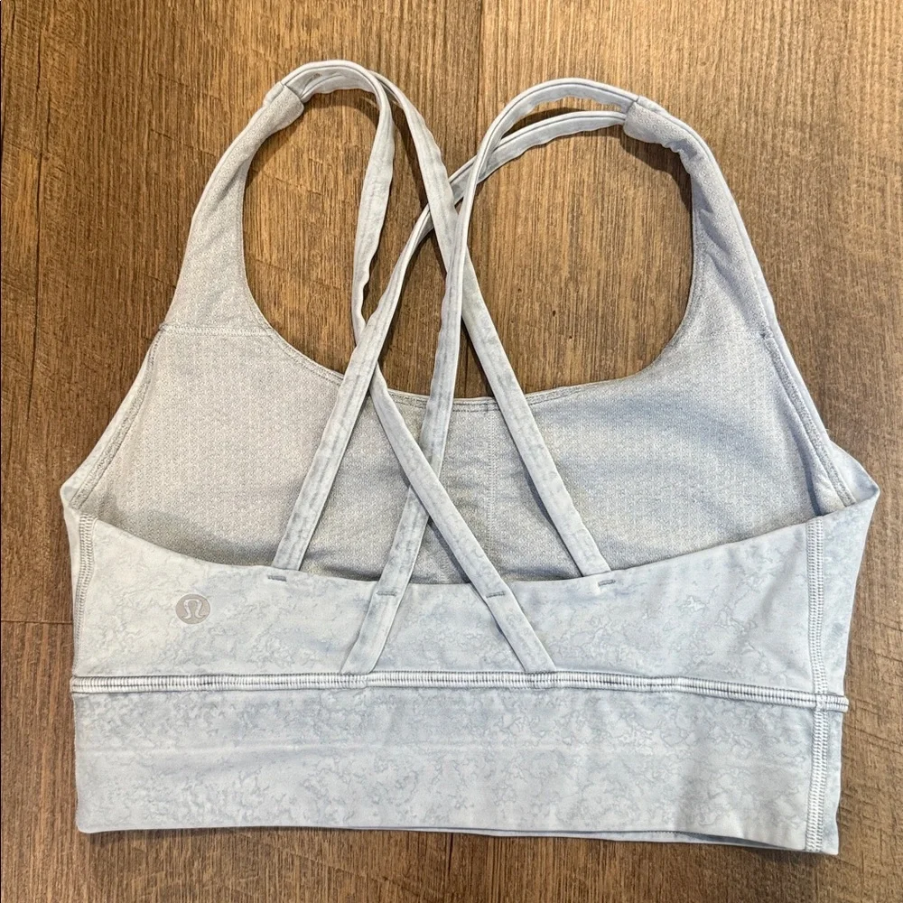 Lululemon Women’s Energy Bra City Grit White Blue Fog Size 6 - Picture 9 of 13